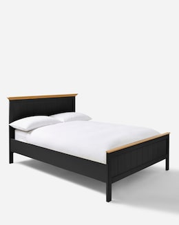 Julipa Ashford Wooden Bed with 3 Layer Memory Foam Hybrid Mattress