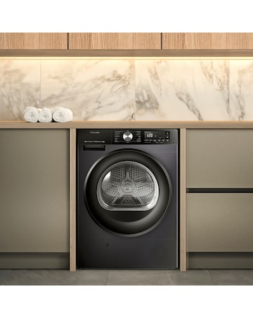 Hisense 3S Series DH3S802BB3 WiFi-enabled 8kg Heat Pump Tumble Dryer - Black