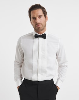 Cotton Poplin Dinner Shirt Set With Bow Tie