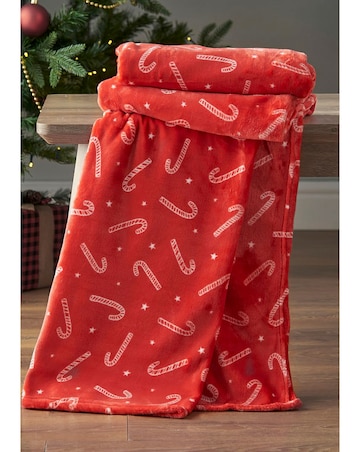 Catherine Lansfield Candy Cane Throw