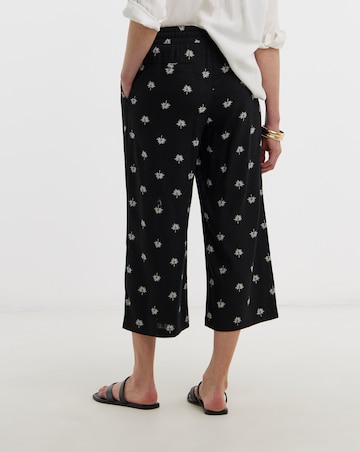 Linen Mix Wide Leg Culotte