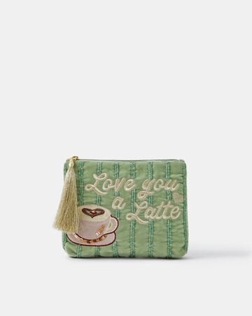 Accessorize Love You Latte Velvet Pouch