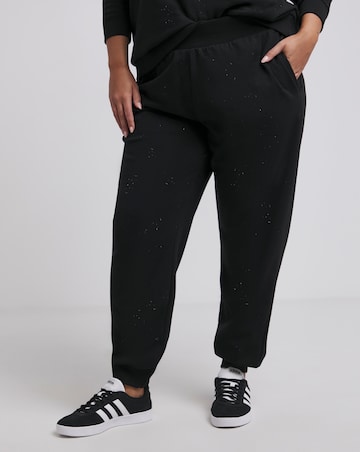Black Diamante Joggers