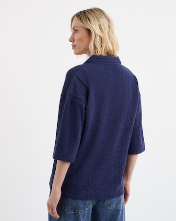 Brushed Soft Touch Collared Top