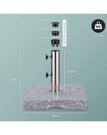 VonHaus Square Granite Heavy Duty Parasol