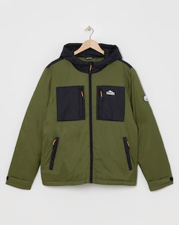 Snowdonia Khaki Wadded Colour Block Jacket