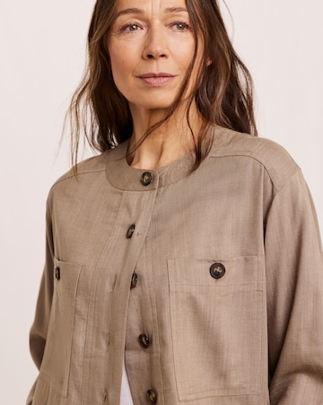 Julipa Petite Linen Mix Detail Jacket