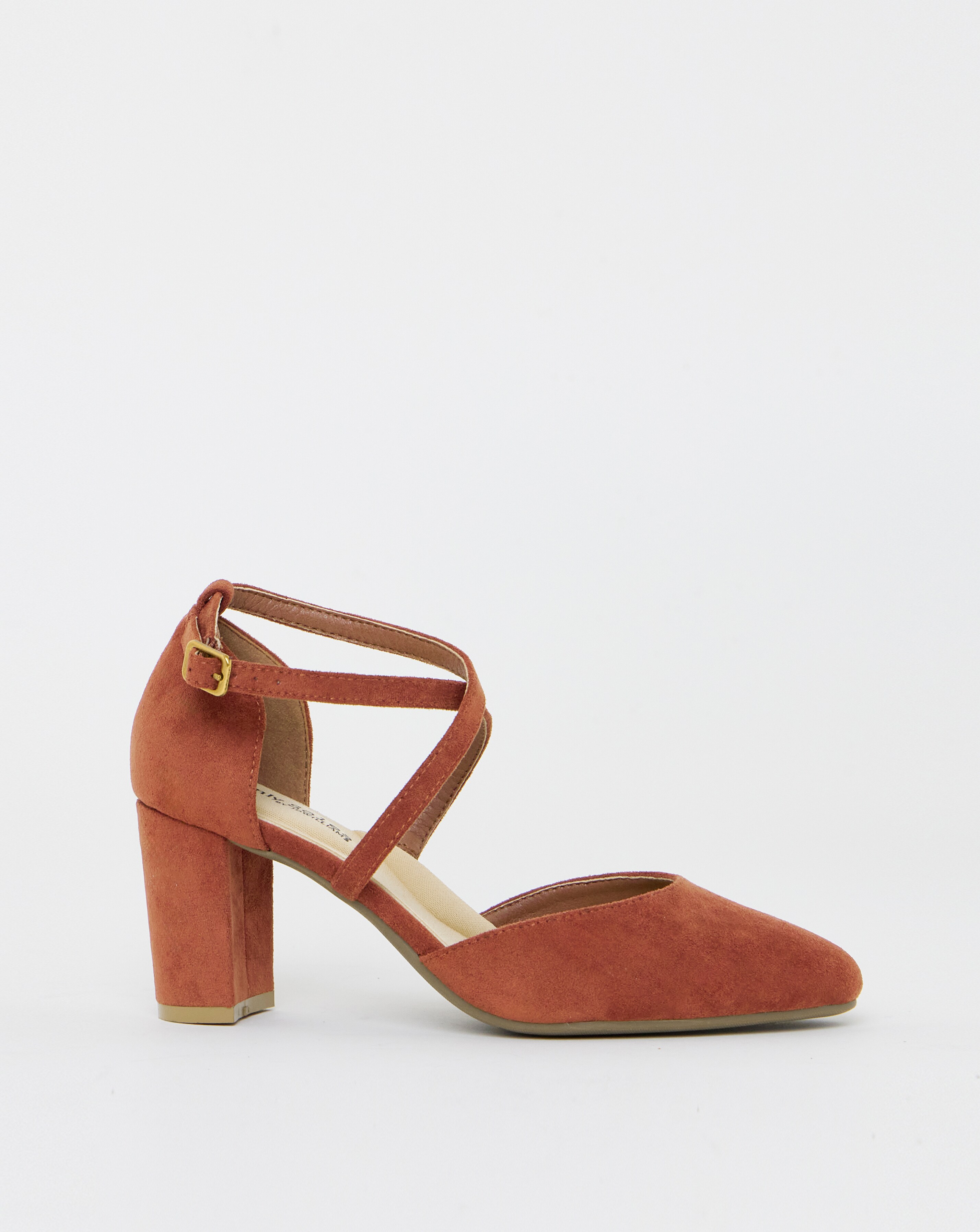 Quinn Two Part Heels With Crossover Straps - Extra Wide Fit (EEE