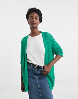 Green Edge To Edge Cardigan