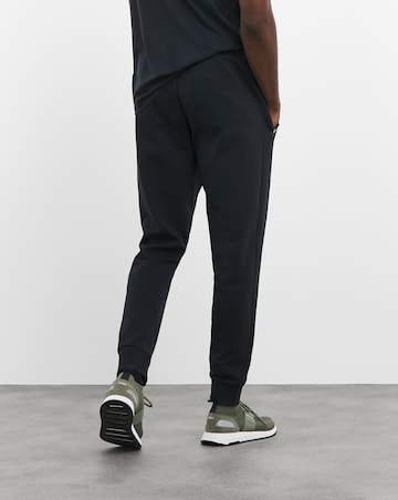 BOSS Navy Stripe Logo Cuffed Jogger