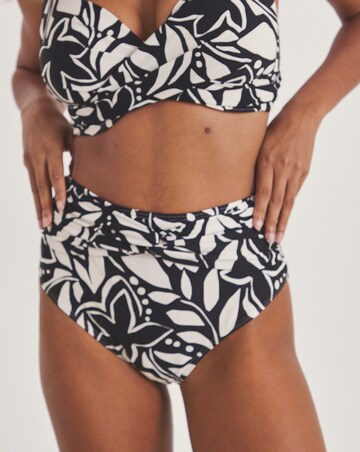 MAGISCULPT Medium Control Floral Twist Front High Waist Bikini Bottoms