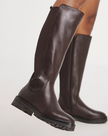 Macey Leather High Leg Boot E Fit Standard Calf