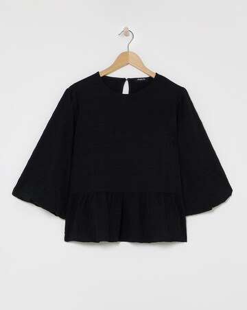 Textured Seeksucker Smock Top