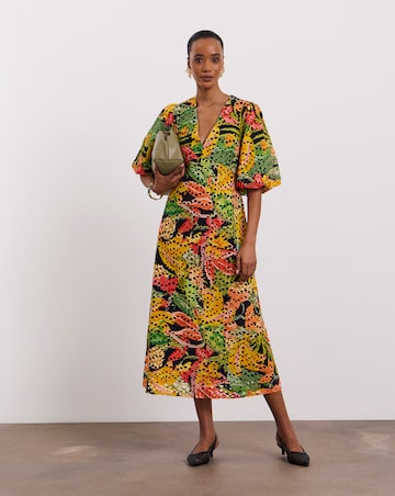 Joanna Hope Printed Broderie Tea Dress