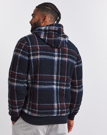Borg Check Fleece Lounge Hoodie