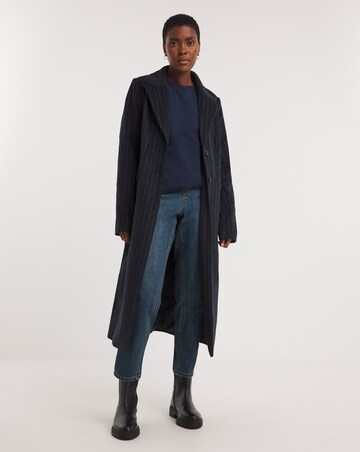 Navy Pin Stripe Coat