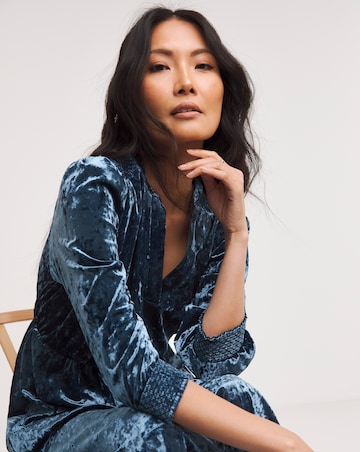 Julipa Embroidered Crushed Velour Dress