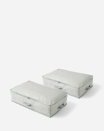 Set of 2 Striped Underbed Storage Bag
