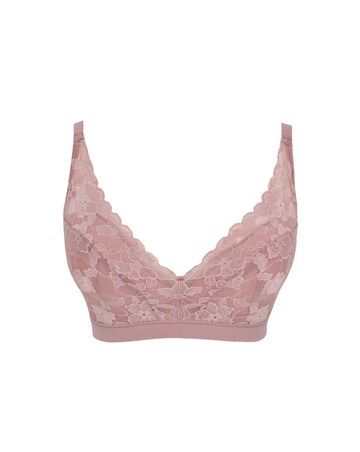 Panache Amour Non Wired Rose Pink Soft Padded Lace Bra