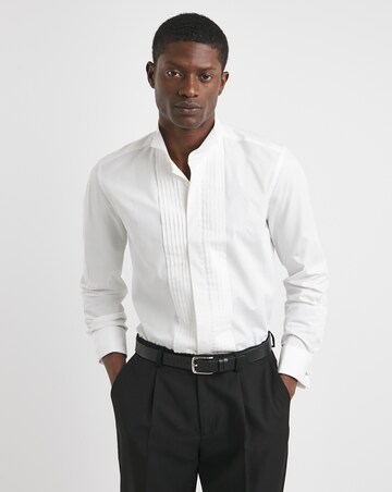 White Poplin Wing Collar Dinner Shirt