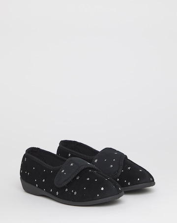 Topaz Touch & Close Full Slipper - Wide Fit (E)