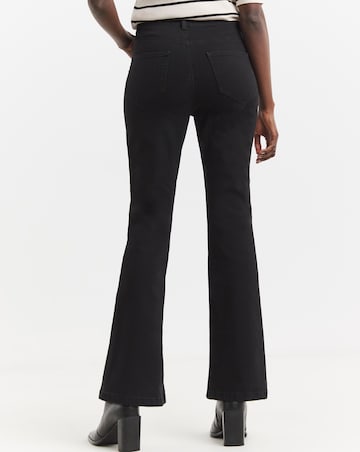 Simply Be Kim Black High Waist Super Soft Bootcut Jeans
