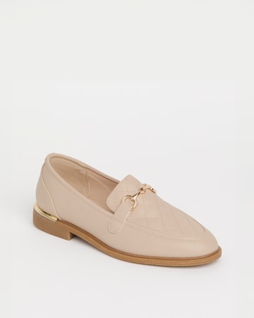 Cushion Walk Beige Quilted Loafers- Extra Wide Fit (EEE)