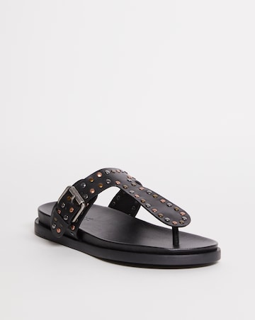 Leather Toe Post Sandal EEE Fit