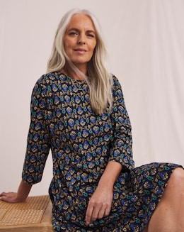 Julipa Pure Cotton Printed Jersey Shift Dress