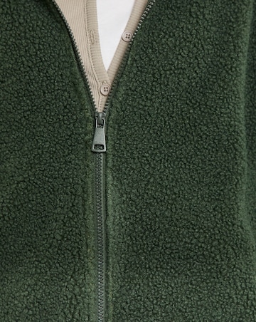 Borg Longline Zip Through Hoodie