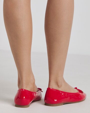 Evar Square Toe Ballerina Shoes - Wide Fit (E)