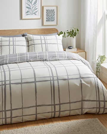 Wilson Charcoal Check Duvet Cover Set