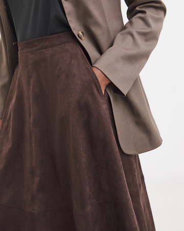 Suedette Midi Circle Skirt