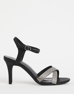 Joanna Hope Diamante Crossover Heeled Sandal - Extra Wide Fit (EEE)