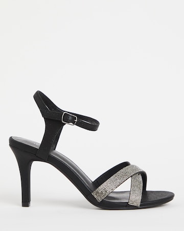Joanna Hope Diamante Crossover Heeled Sandal - Extra Wide Fit (EEE)