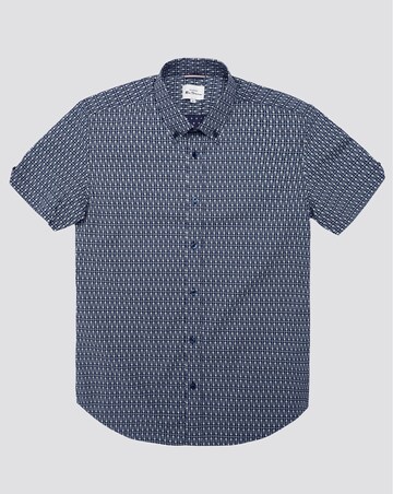 Ben Sherman Geo Spot Print Short Sleeve Shirt
