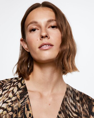 Mango Pluma Animal Print Fluid Dress