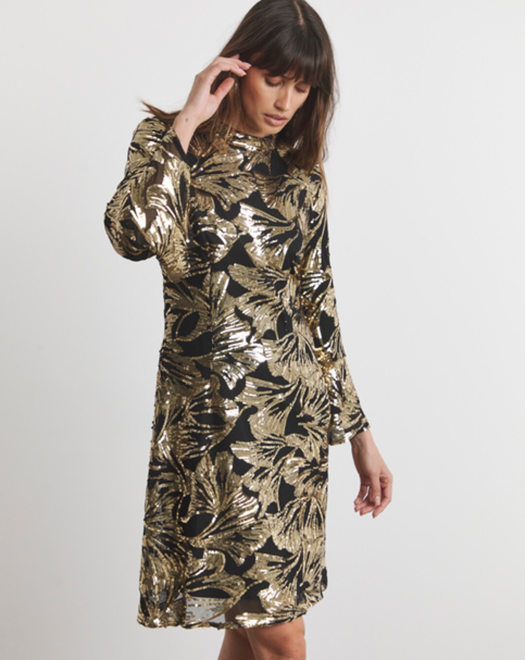jersey shift dresses with sleeves Anna Maternity Shift Dress Bronze Blue