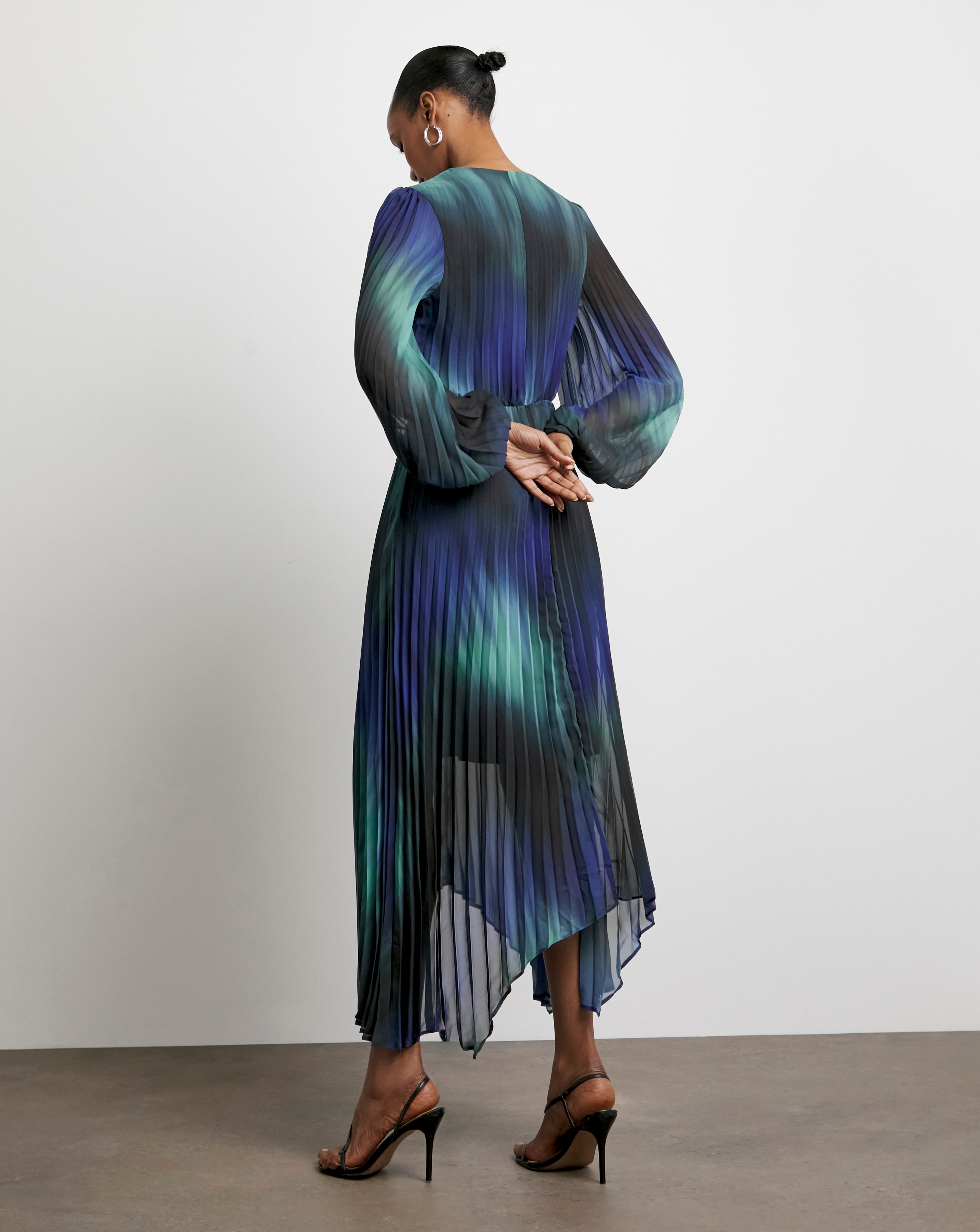 Joanna Hope Asymmetric Pleated Dress | Ambrose Wilson