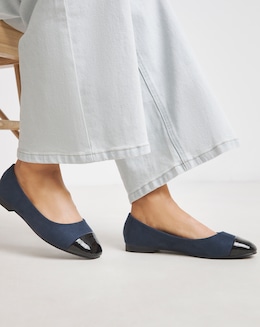 Tiana Toe Cap Ballerina - Extra Wide Fit (EEE)