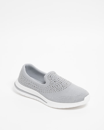 Diamante Slip On Leisure Shoe E Fit