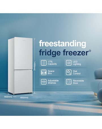 Fridgemaster MC50165E Fridge Freezer - White E Rated