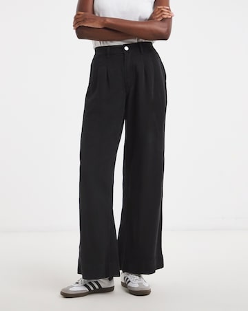 Black Wide Leg Lyocell Jeans
