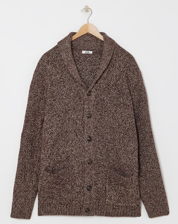 Brown Twist Wool Cardigan