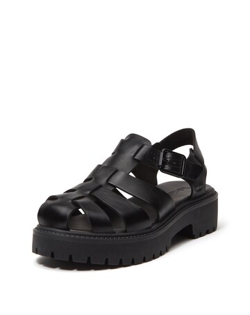 Timberland Stone Street Fisherman Black Full Grain Sandals