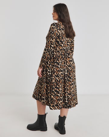 Leopard Supersoft Pocket Midi Dress