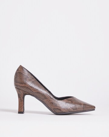 Heeled Court Shoe - Wide Fit (E)
