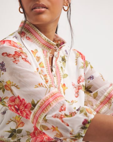 Raishma Studio Floral Print High-Neck Midi Dress