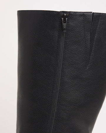 Eden Buckle Detail Knee High Boots Wide E Fit Curvy Calf