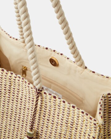 Accessorize Stripe Woven Beach Bag
